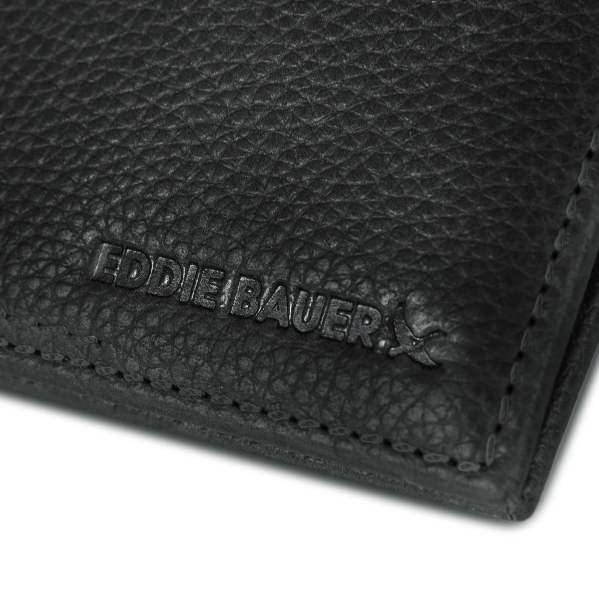 EB Signature Logo Leather Trifold Wallet