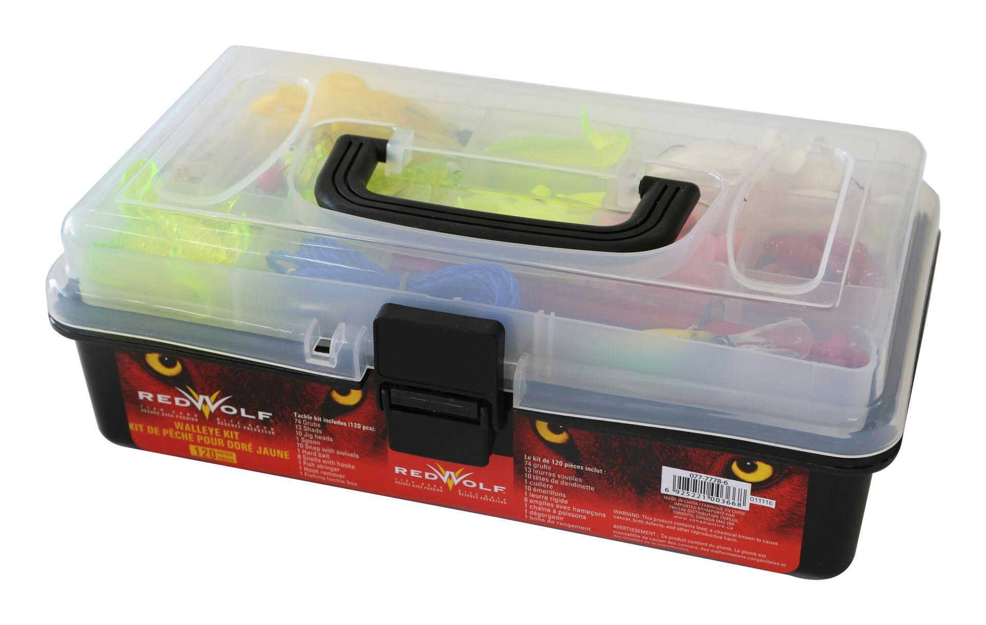 Red Wolf Walleye Lure Kit, 120-pc