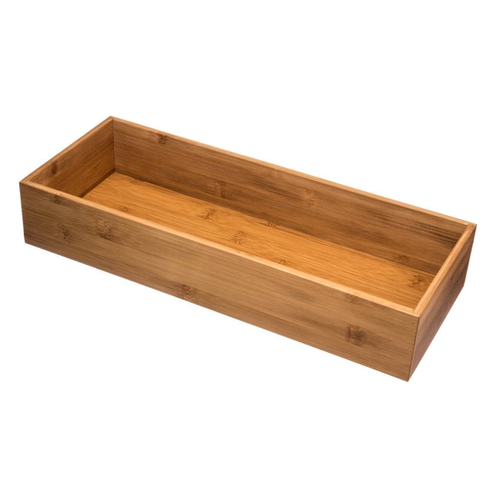 Caixa organizadora natural em bambu 15x38cm