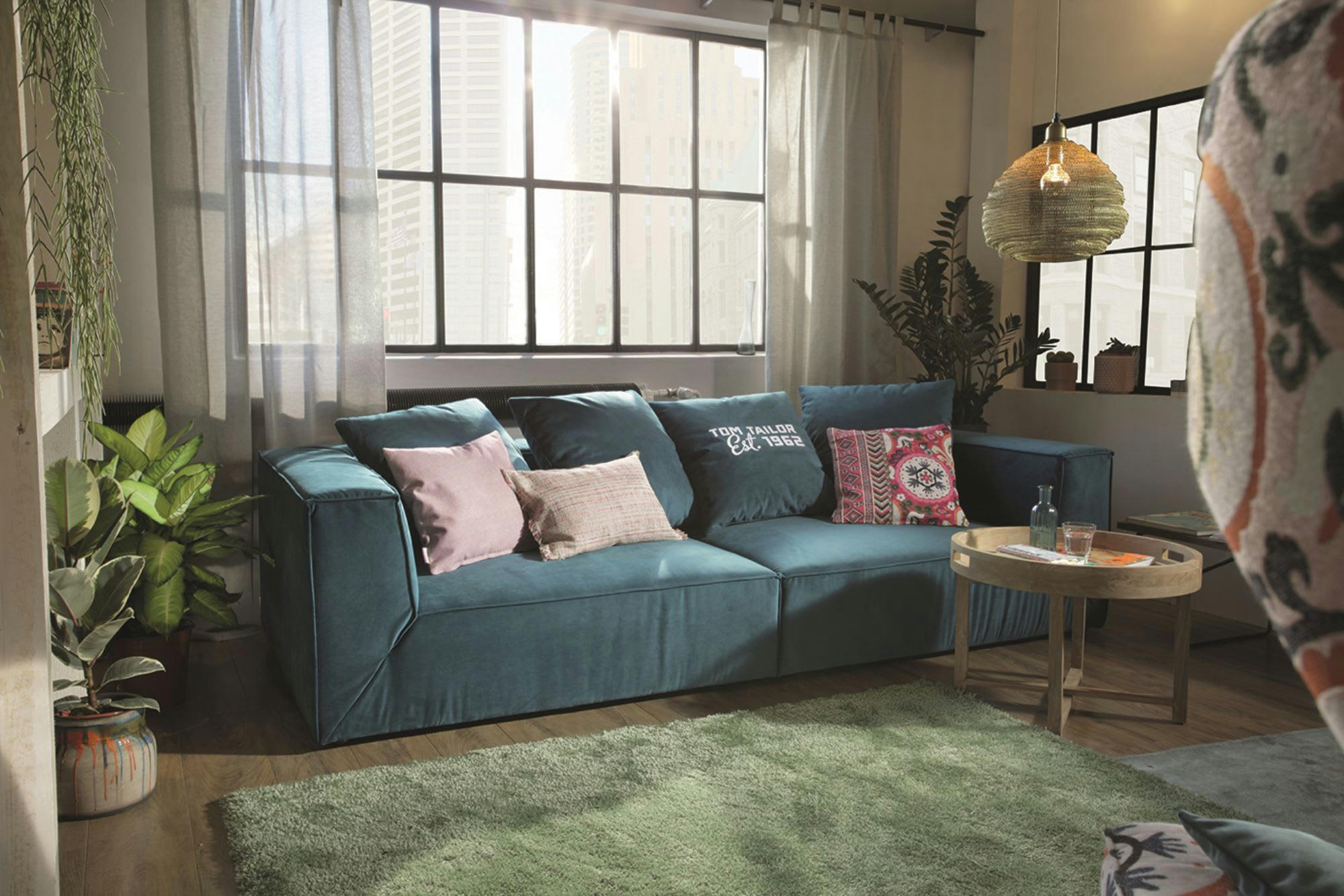 SOFT - Tapis brilliant shaggy - à  longs poils - épais - Vert clair 50x80