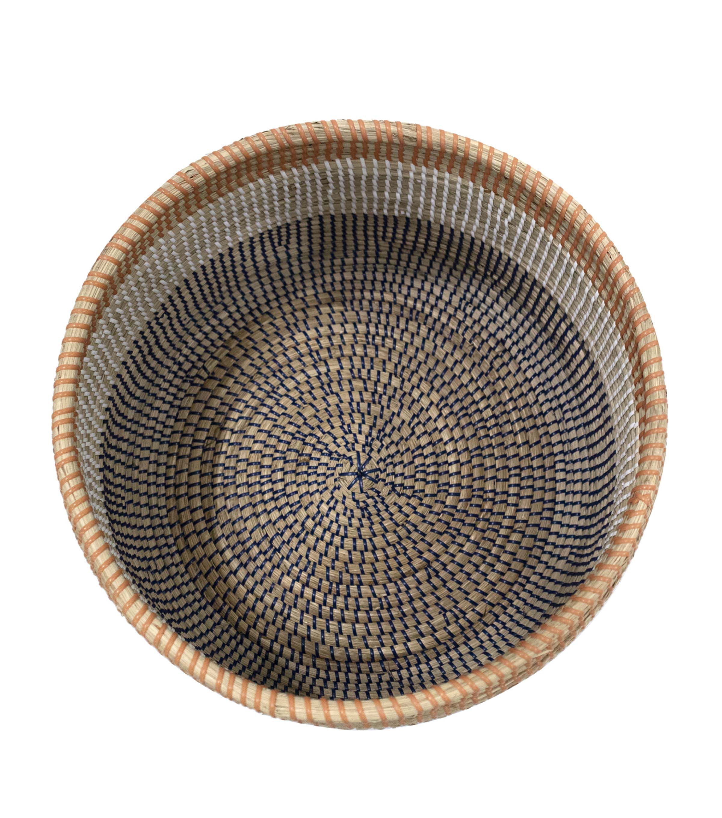18 Striped Seagrass Woven Basket by Place & Time