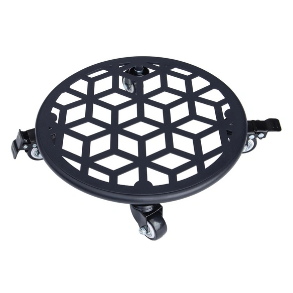 Pflanzenroller »Raute«, mit Rollen, Ø 30 cm, Traglast 60 kg, Stahl pulverbeschichtet, schwarz