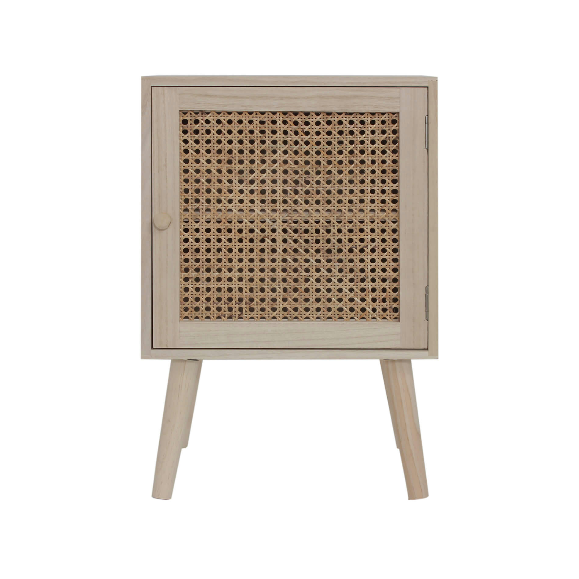 - Table de chevet scandinave avec 1 porte en bois marron