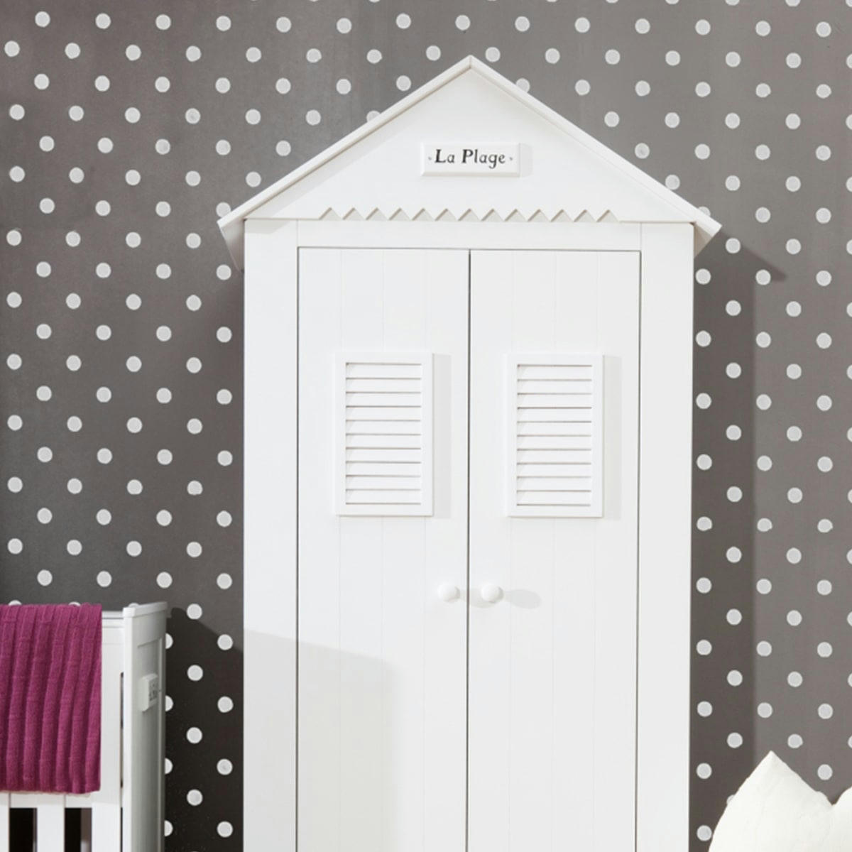 MARSYLIA - Armoire 2 portes blanc