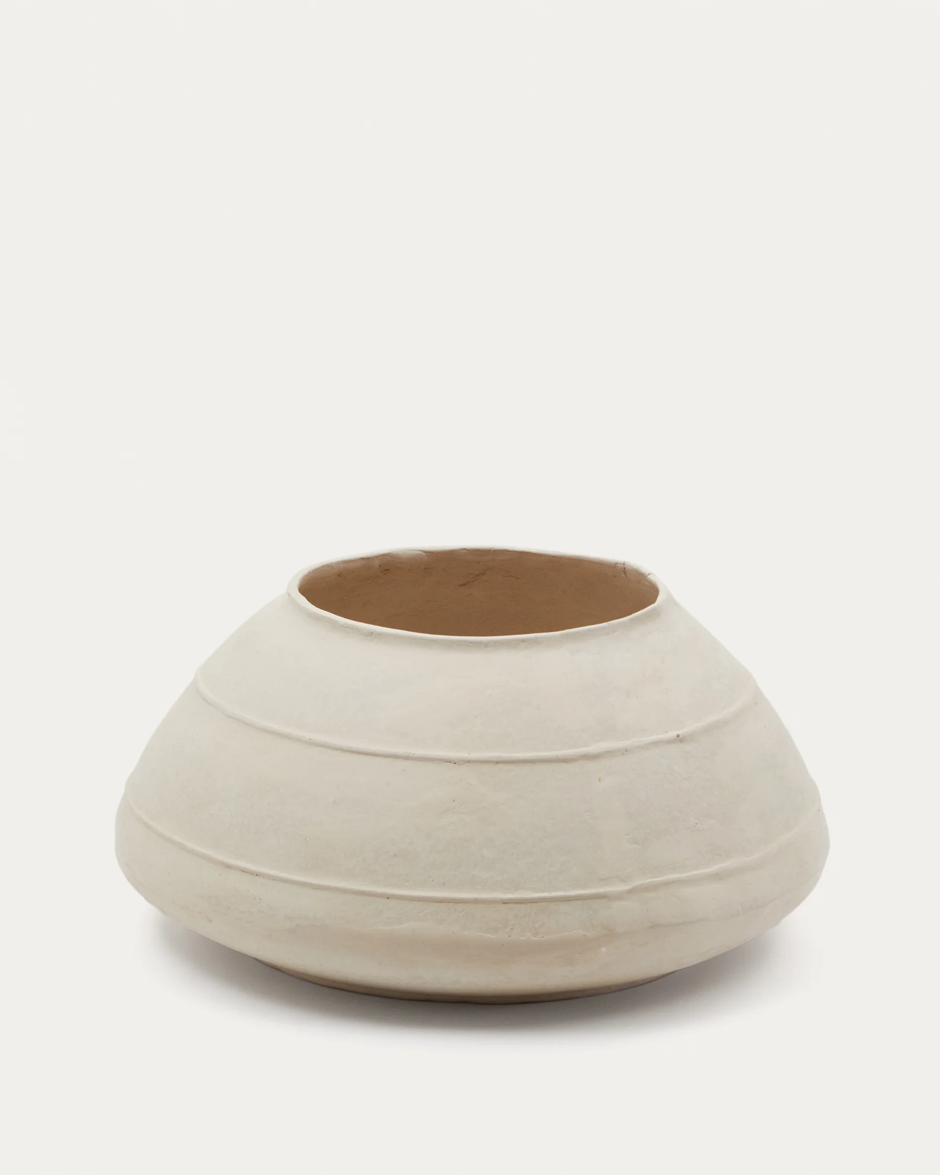 Sylan papier mâché vase in white 60 cm