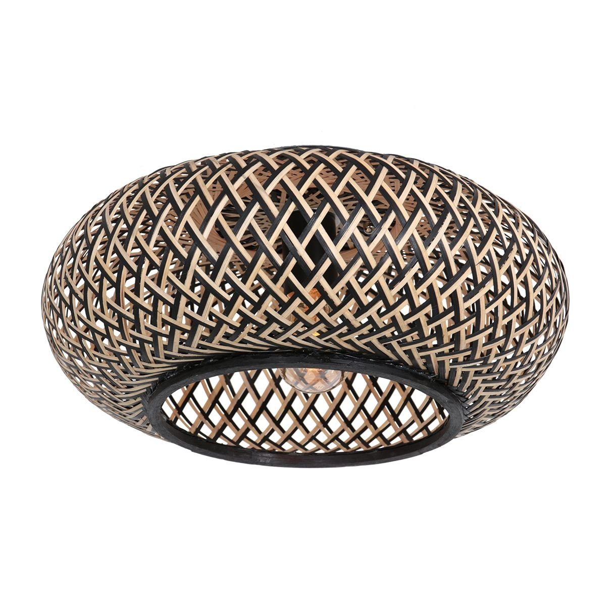 Anne Light & home plafondlamp Maze - 1 lichts - 42x 22 cm - beige zwart