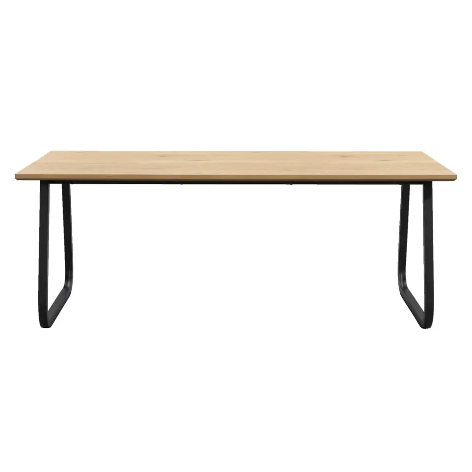 Eettafel Brigitte rechthoekig - naturel/zwart - 220x100 cm