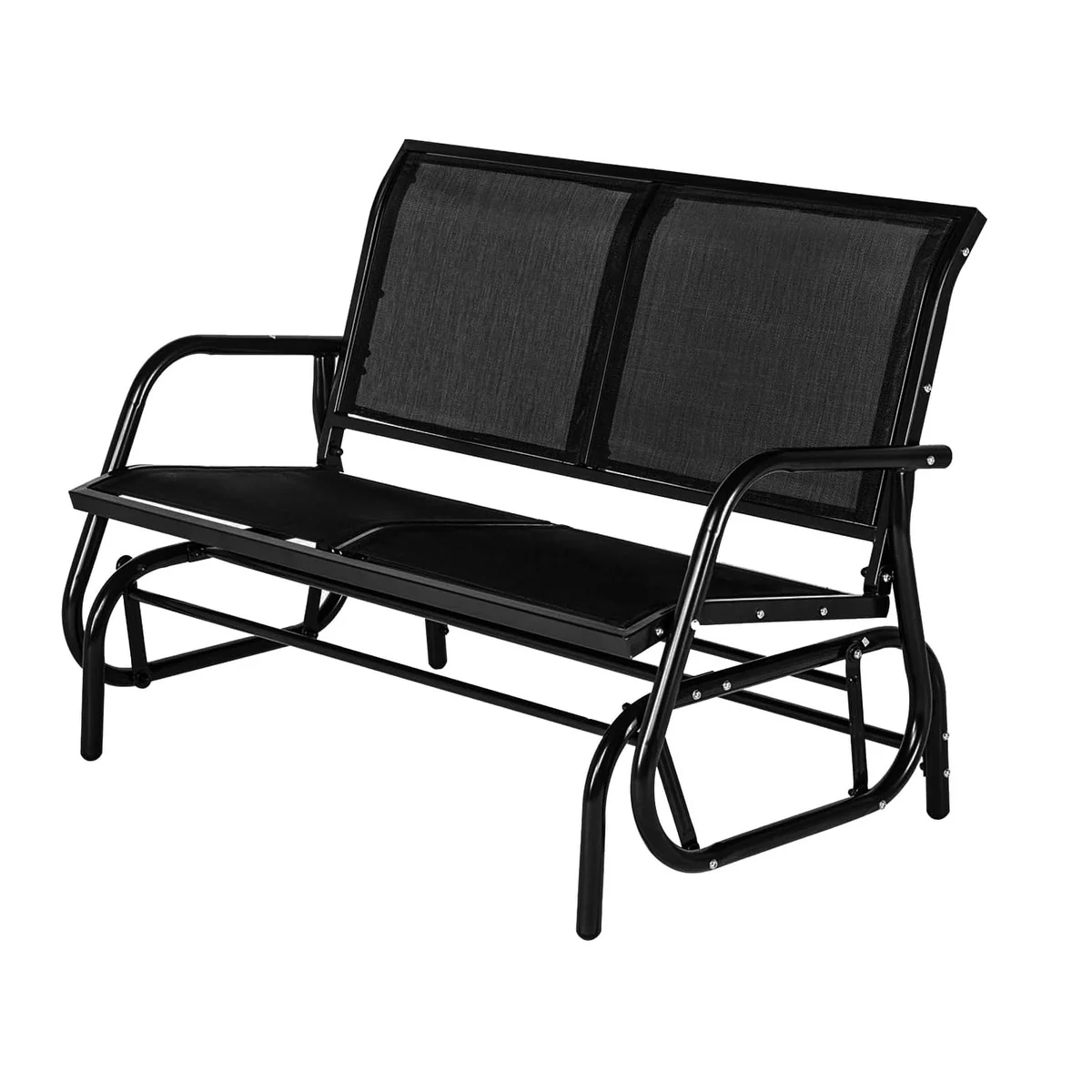 AECOJOY 2-Person Outdoor Swing Glider Loveseat Chair for Garden