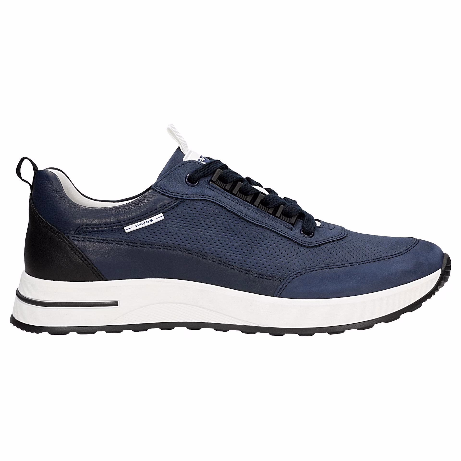 Granatowe sneakersy męskie na kontrastowej podeszwie