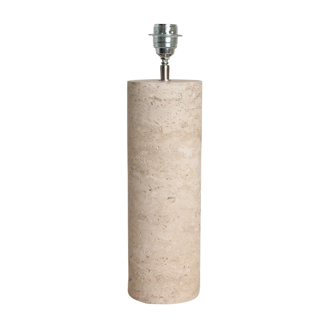 Raw materials lampvoet Travertin rond - beige - 12x12x36 cm