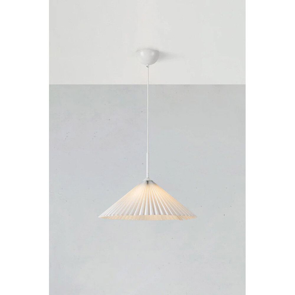 PENDELLAMPE MARKSLJÖD PLISADO 1L 50CM HVIT
