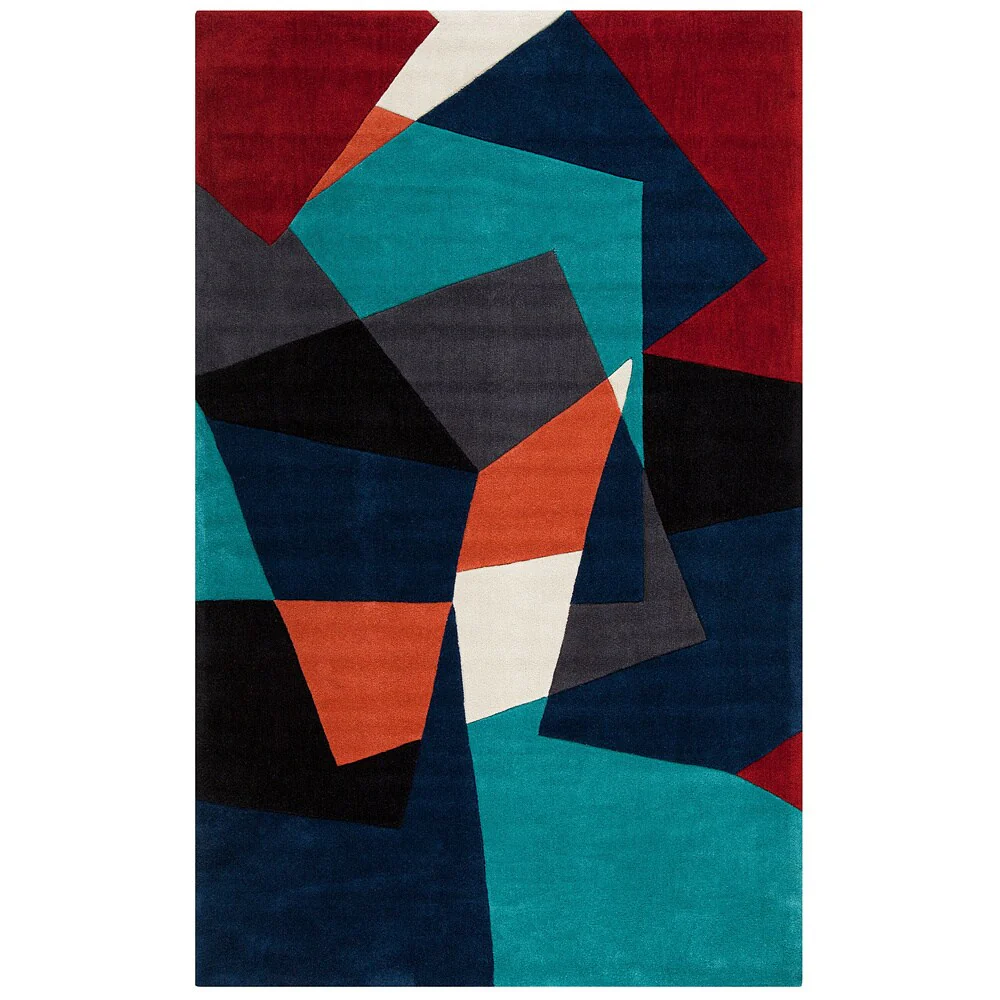 Hand-tufted Abstract Geometric Contemporary Area Rug