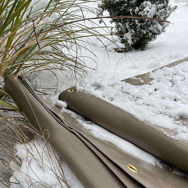 Bâche Toiture 3x4 m Taupe - Garantie 8 ans TECPLAST - LP640TO - Bâche d'étanchéité en PVC pour Couvreur et Charpentier