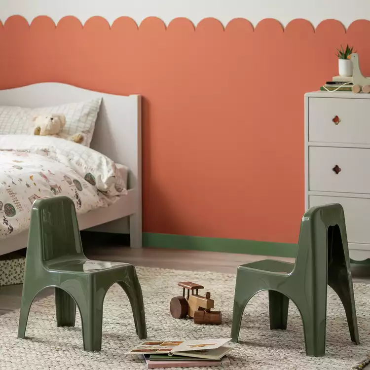 Bica Kids Set of 2 Green Plastic Chairs