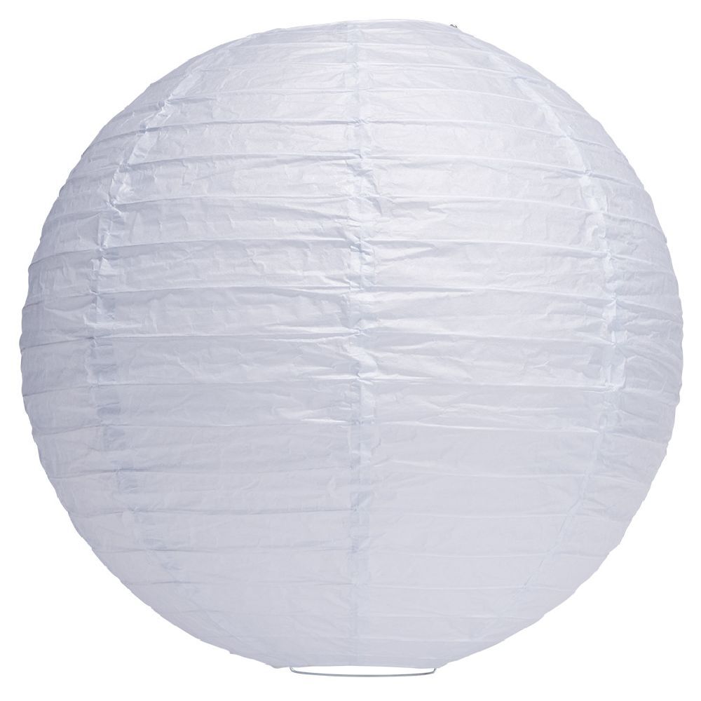 Suspension boule chinoise papier bleu - Ø40xH38cm