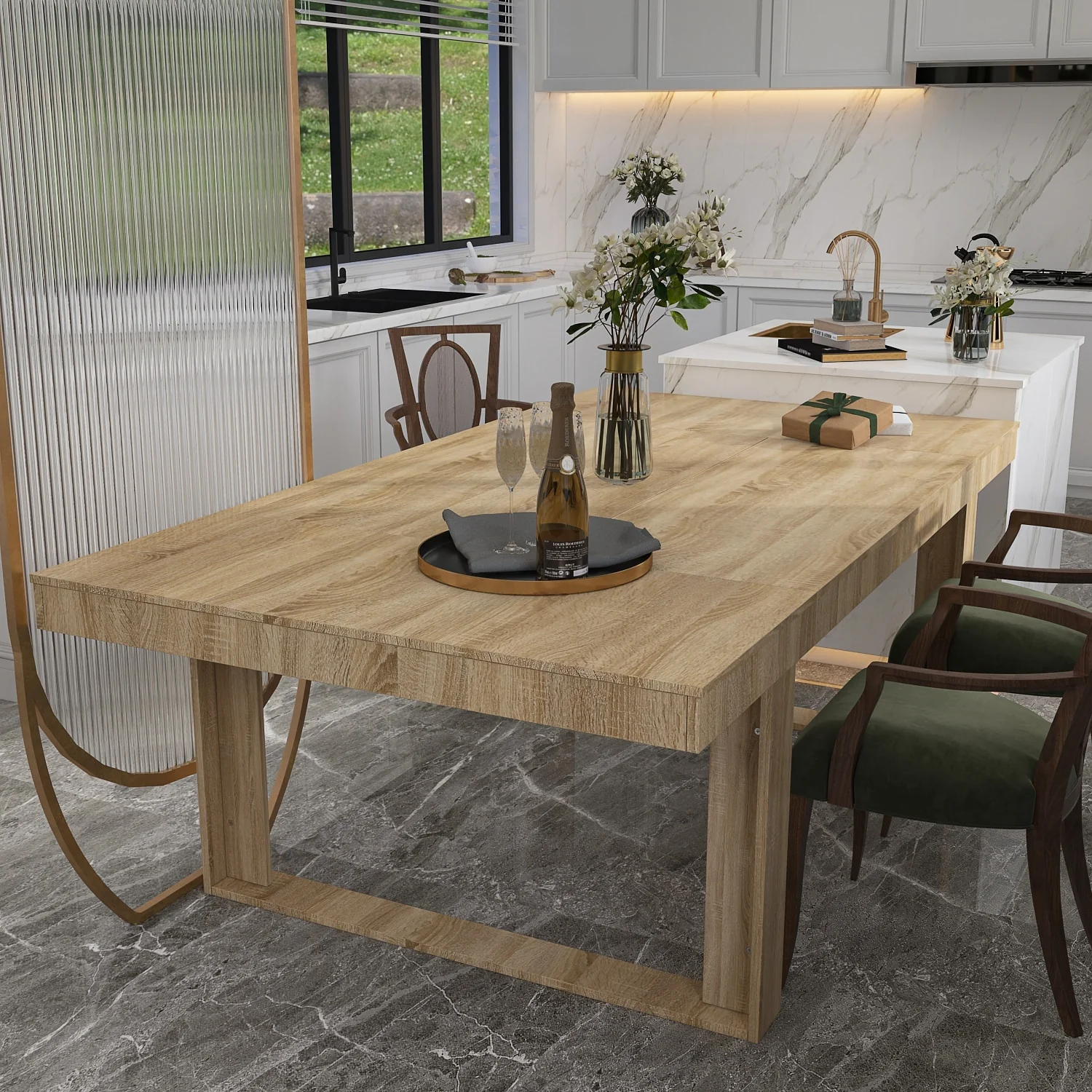 86.6 Larage Computer Desk Home Office Writing Desk Conference Table