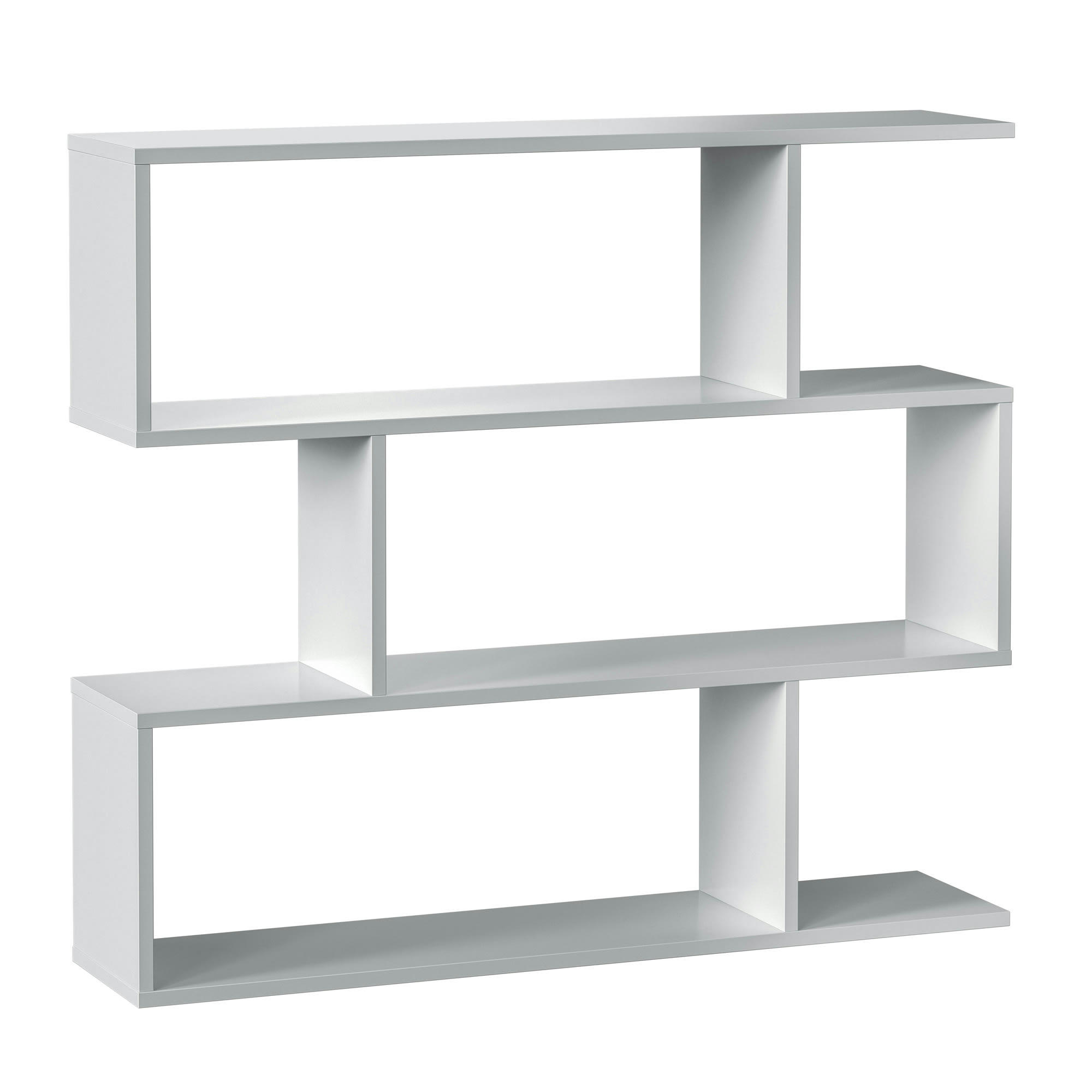 BOLONIA - Étagère bibliothèque couleur blanc 6 Étagères