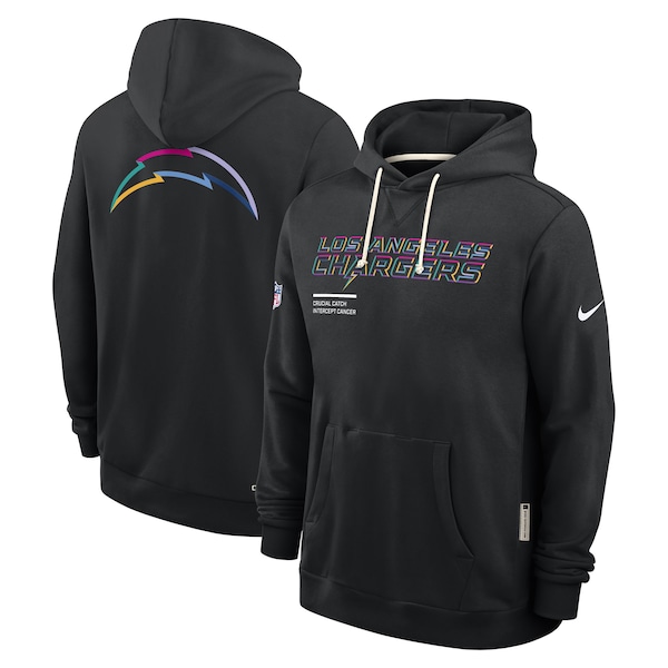 Los Angeles Chargers Nike 2025 NFL Crucial Catch Sideline Standard Issue Dri-FIT Hoodie - Black