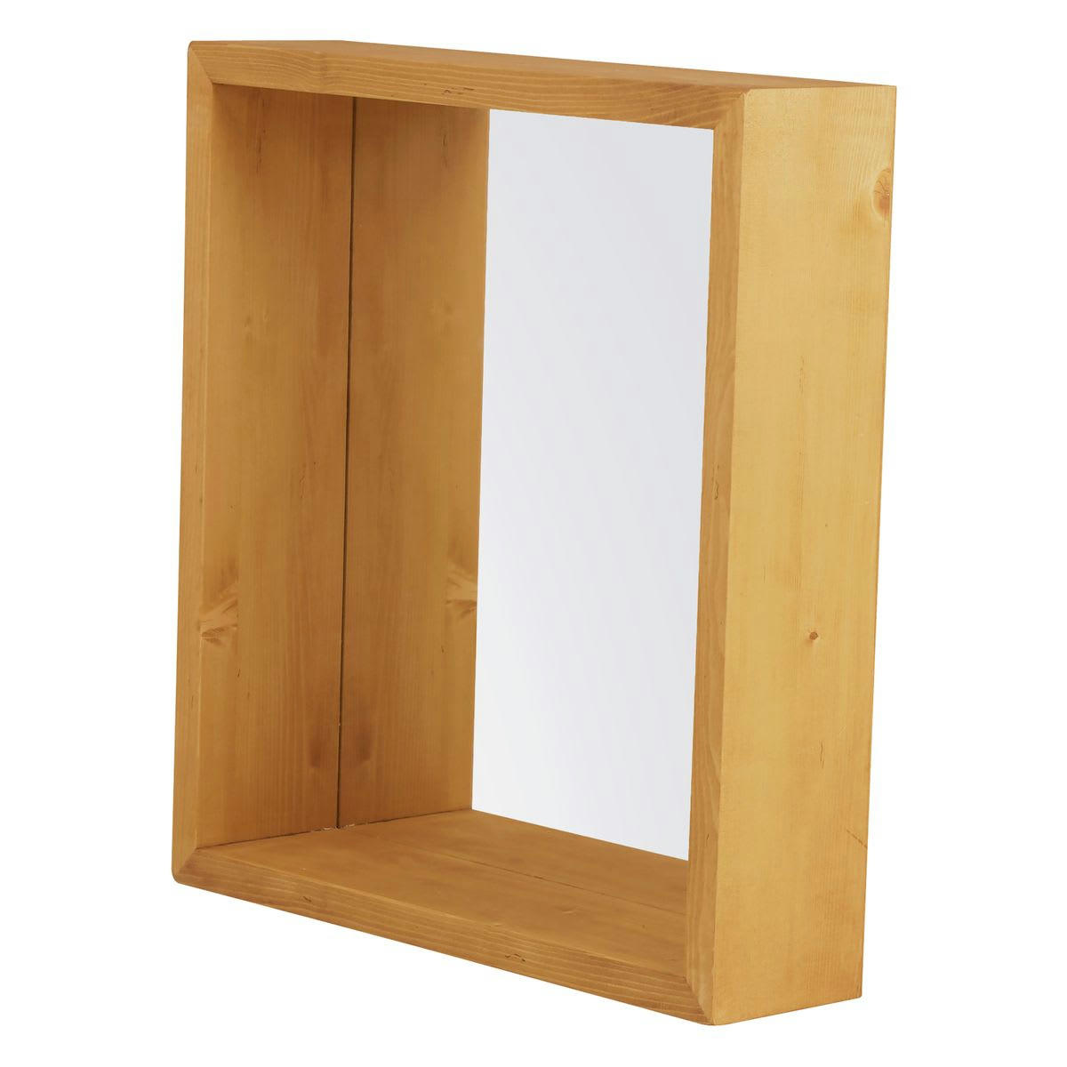 ARAVIS - Miroir pin massif 60 x 65 cm
