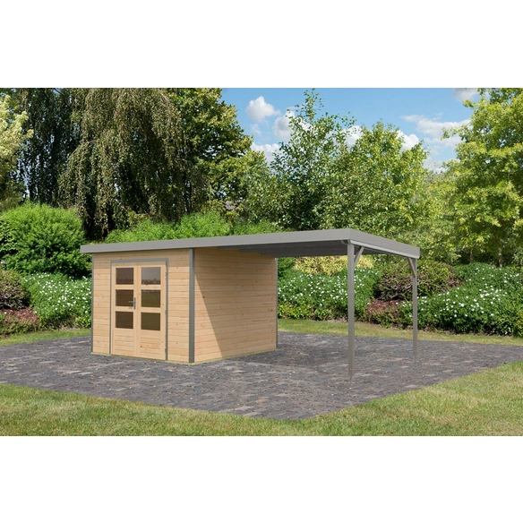 Gartenhaus »Haby A 6«, BxHxT: 612 x 218,5 x 270 cm (Außenmaße inkl. Dachüberstand), Wandstärke 28 mm