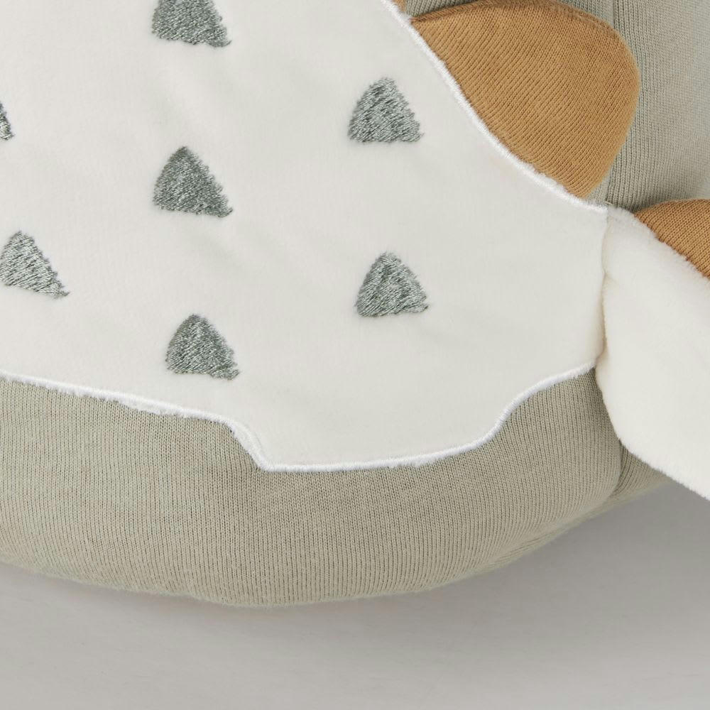 YUMA - Paniers de rangement en coton biologique dinosaure vert sauge et marron (x2)