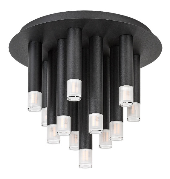 Lampa sufitowa czarno-przezroczysty RAMIRA 13xG9x5W Rabalux
