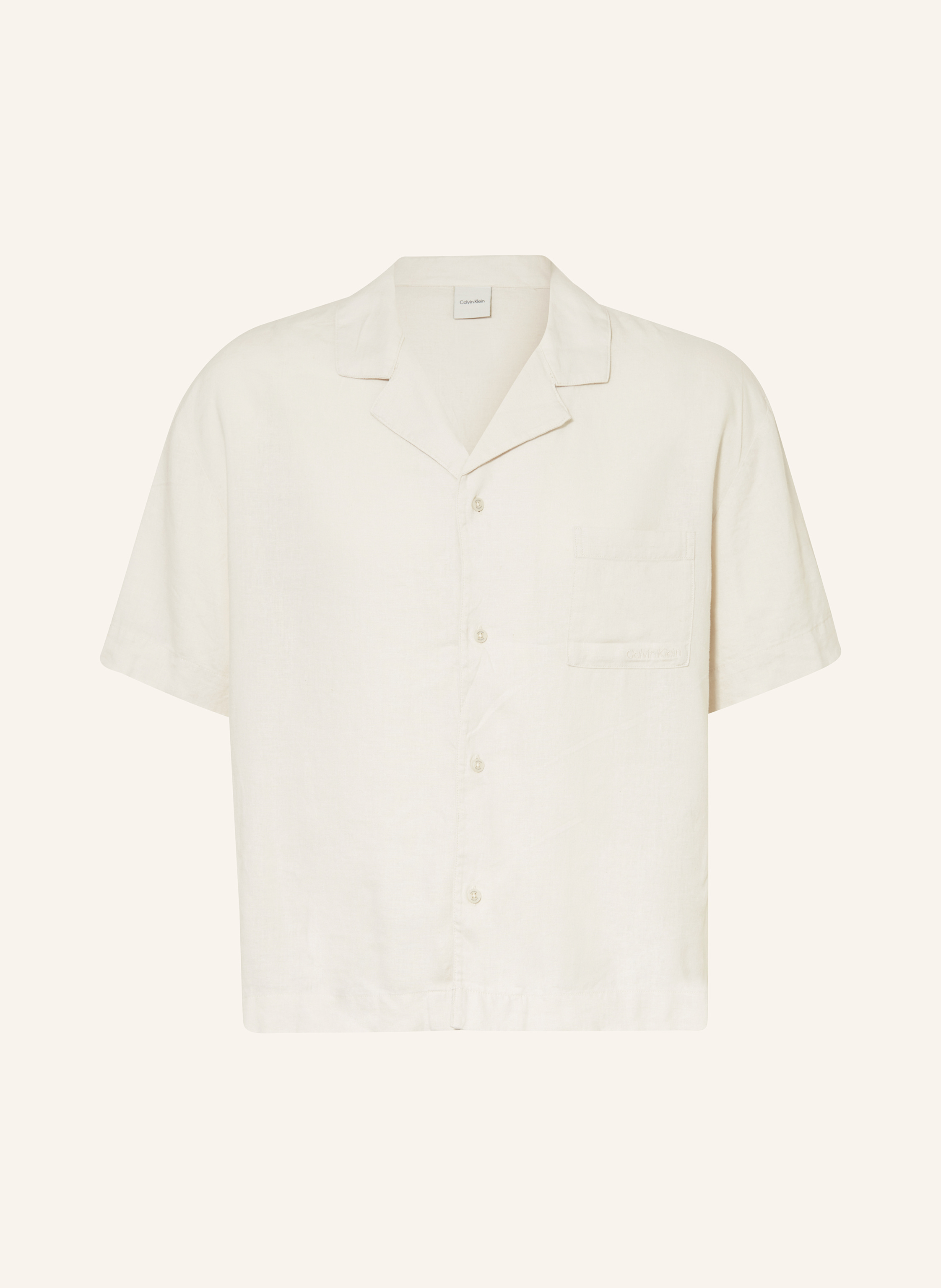 Calvin Klein Schlafshirt LINEN BLEND mit Leinen