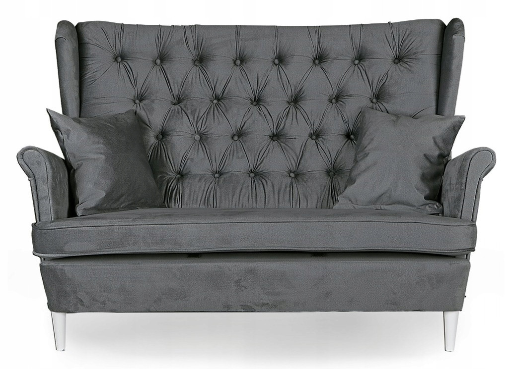 Sofa kanapa uszak Gaja skandynawska Family Meble szary welur