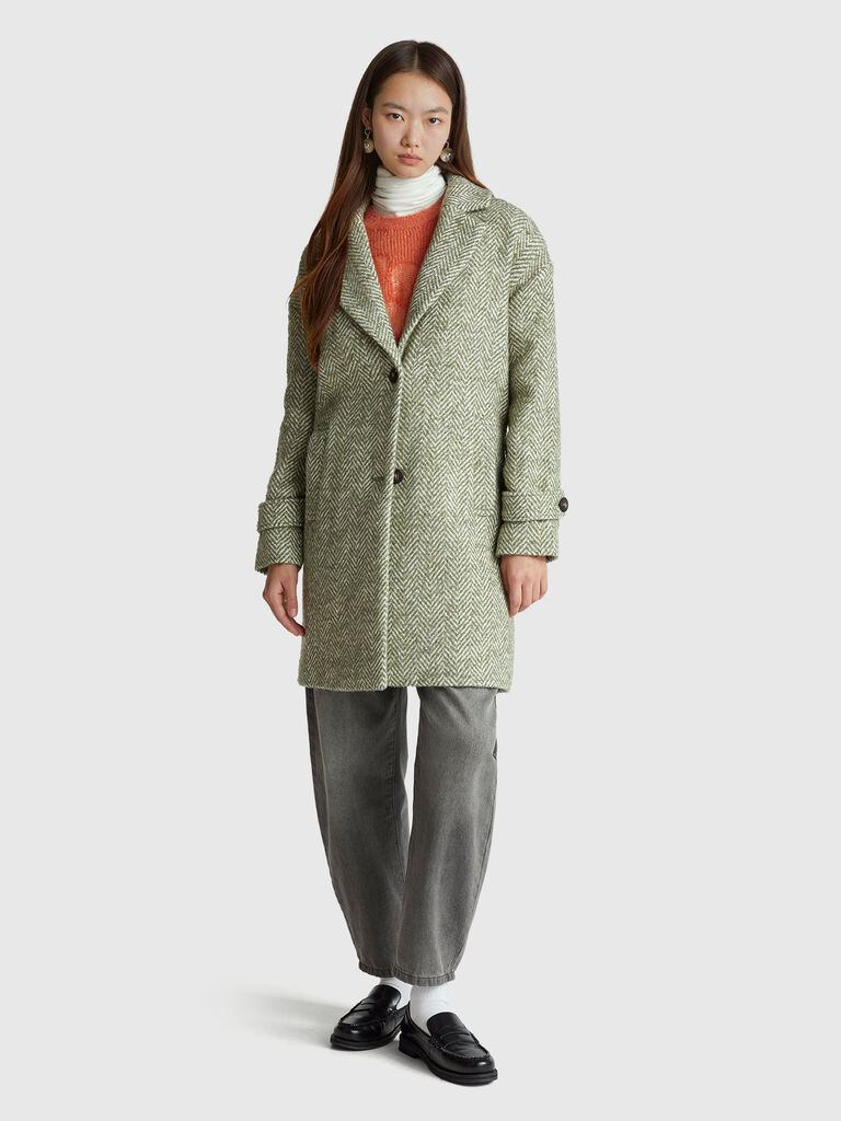 Cotton blend coat