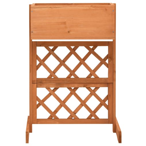 NNEVL Garden Trellis Planter Orange 45x30x74 cm Solid Firwood