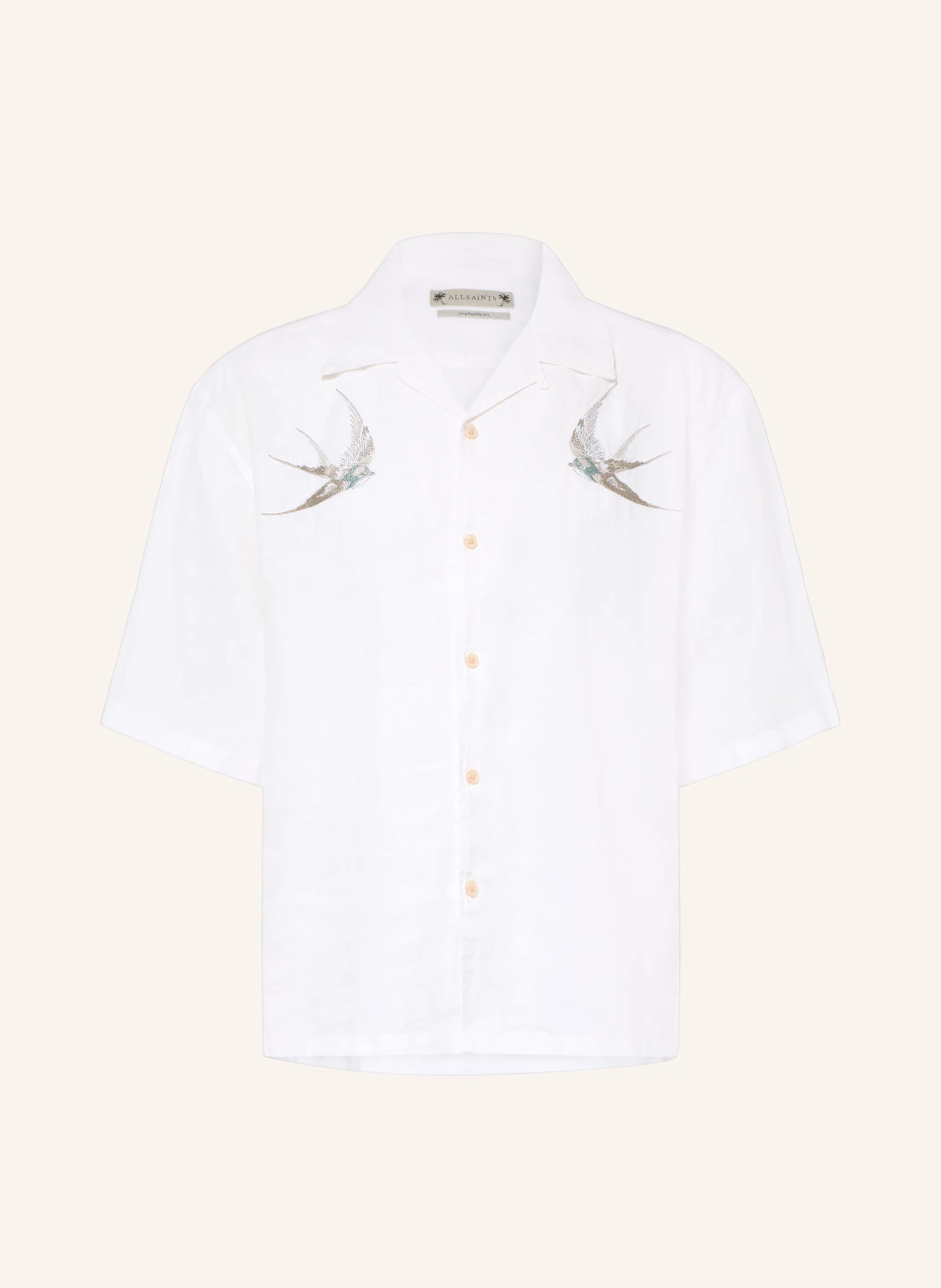 ALLSAINTS Resorthemd Oversized Fit aus Leinen
