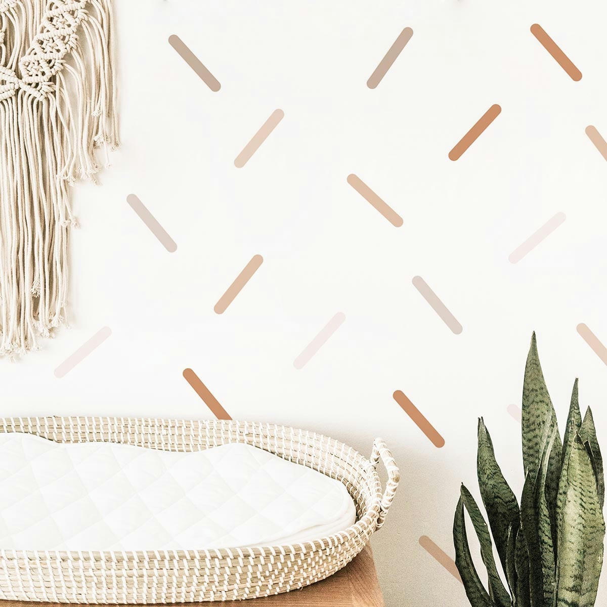 CONFETTI - Stickers muraux en vinyle confettis marron et beige