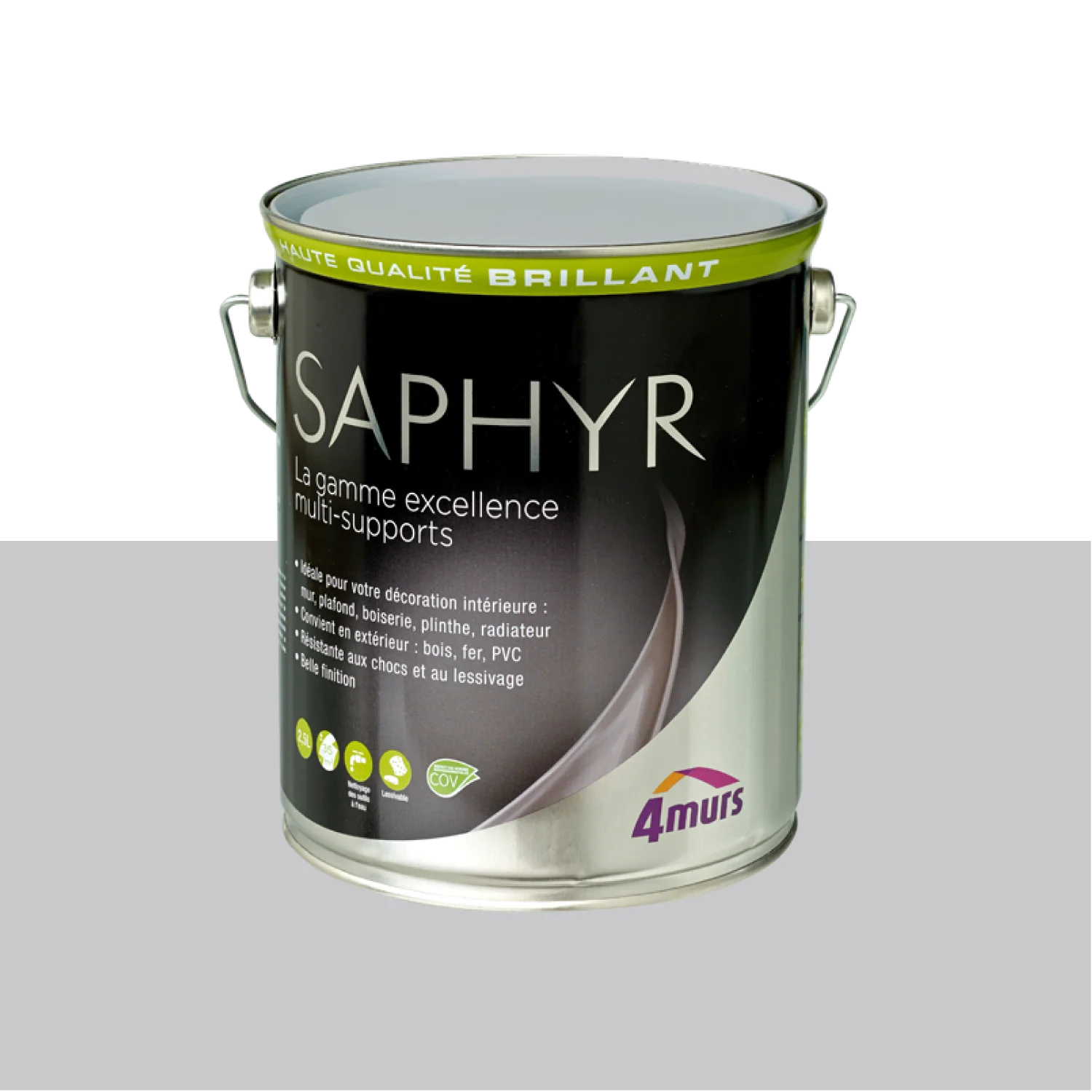 Saphyr Peinture Multi-supports Peinture gris galet Brillant