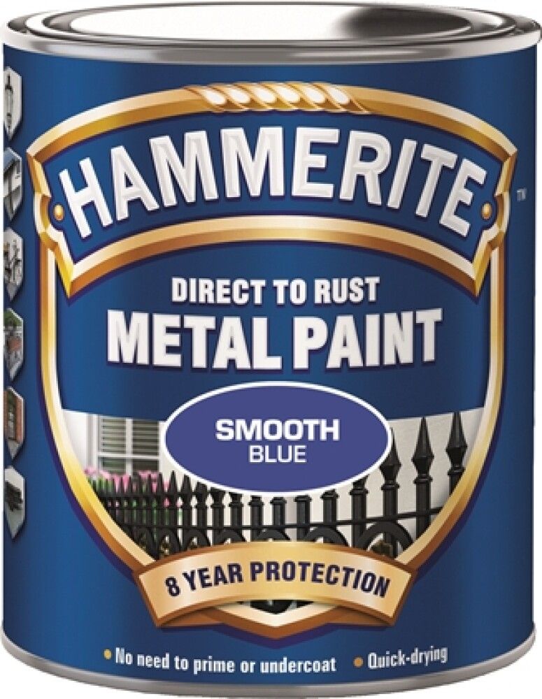 METALLMALING HAMMERITE SMOOTH BLÅ 0,25L