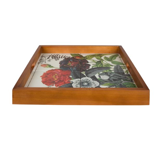 BANDEJA 43 CM X 43 CM NATUREZA BOTÂNICA