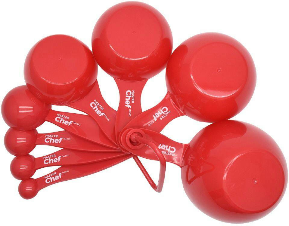 MASTER Chef Plastic Measuring Cups & Spoons Set, 8-pc