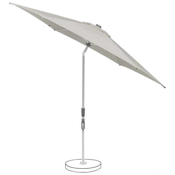 Sonnenschirm, LxH: 300x236 cm, grau