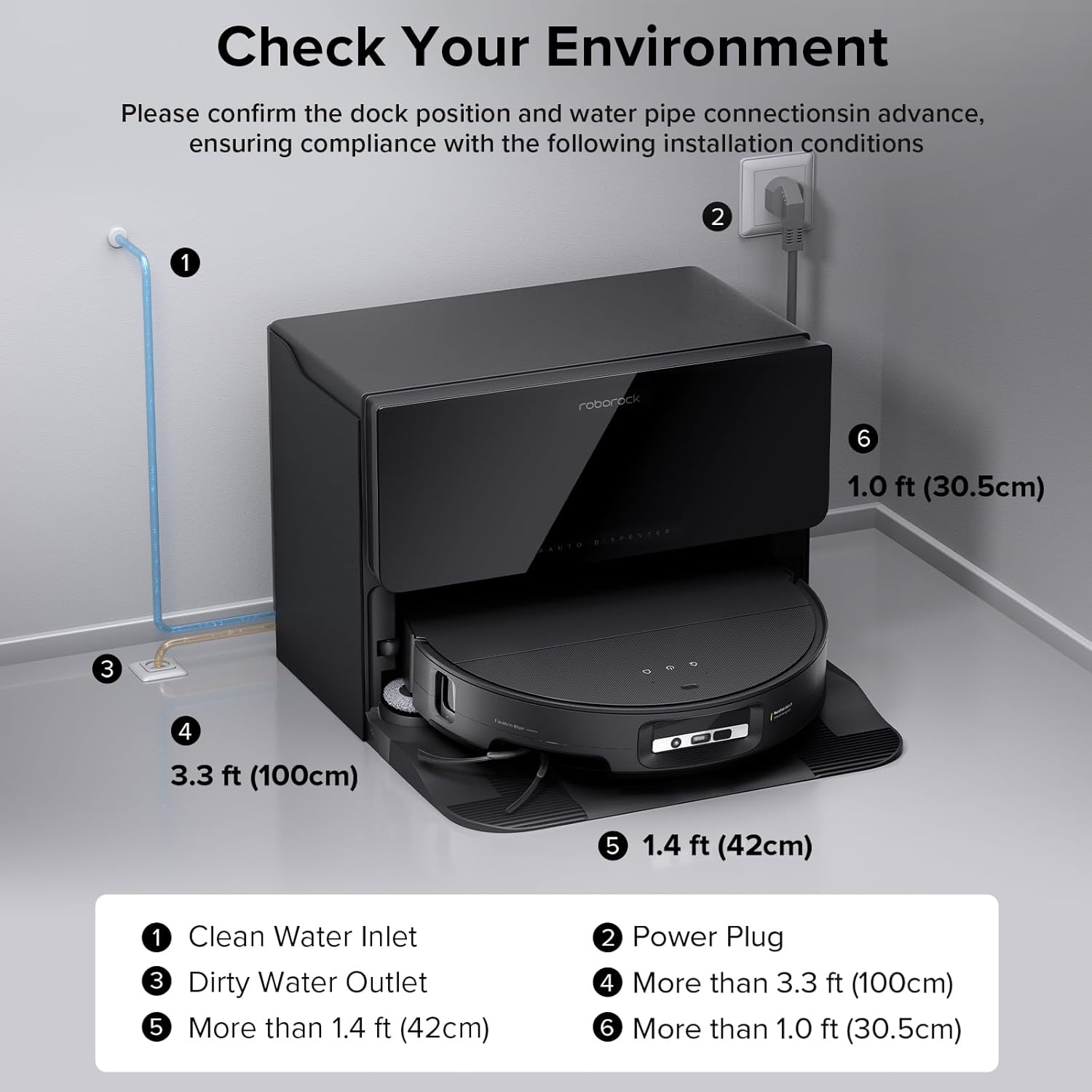 roborock Saros 10 with Refill & Drainage System Robot Vacuum and Mop, 22,000Pa Suction, AI Obstacle Avoidance, 3.14-inch Ultra Thin, Intelligent Dirt Detection, Zero Tangling Main Brush, Hot Water Mop