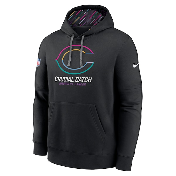 Chicago Bears Nike 2024 NFL Crucial Catch Club Pullover Hoodie - Black