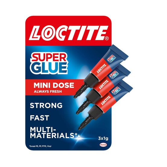 Loctite Super Glue Mini Trio 1g 3 Pack