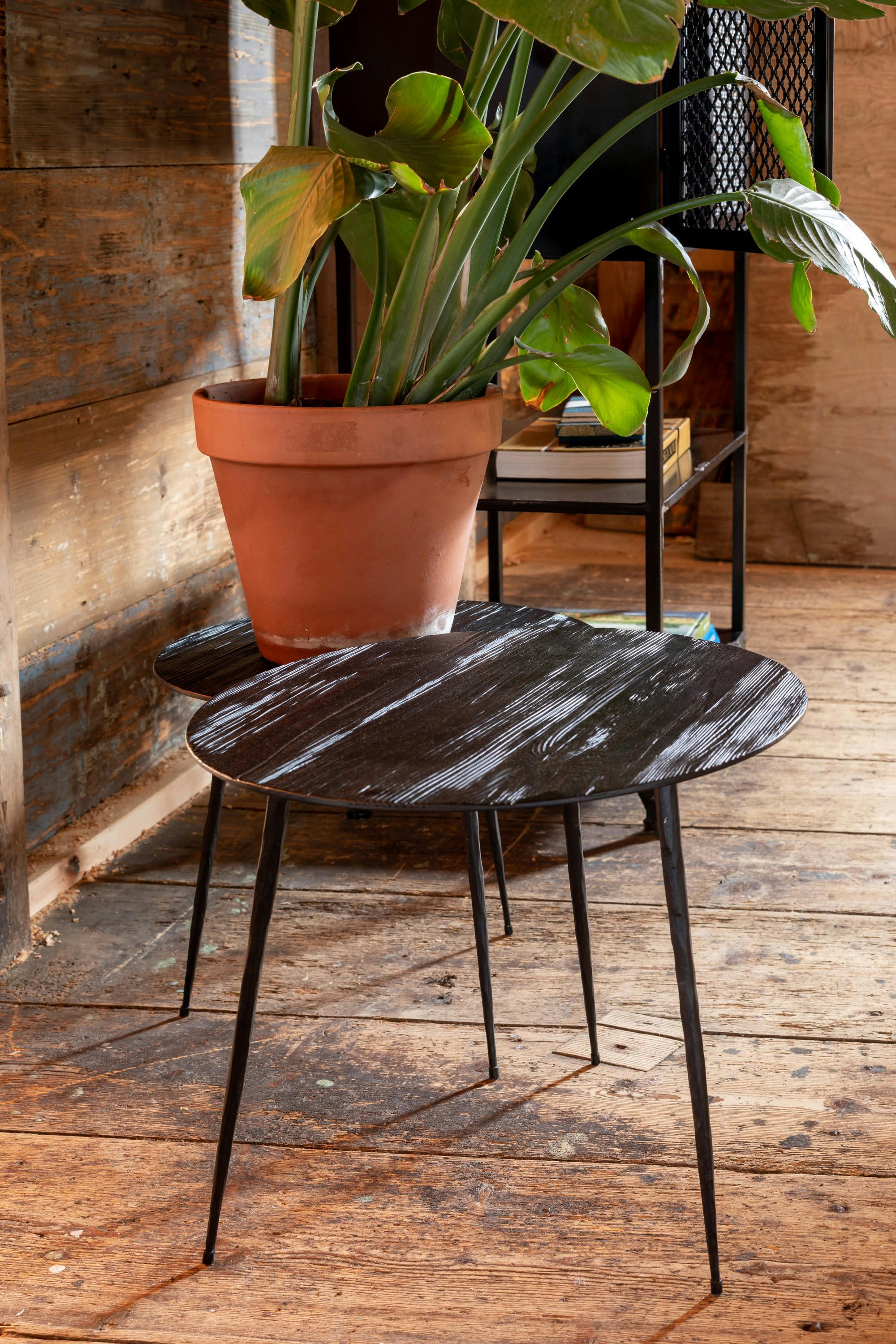 PEPPER - Table d'appoint 40cm en bois noir