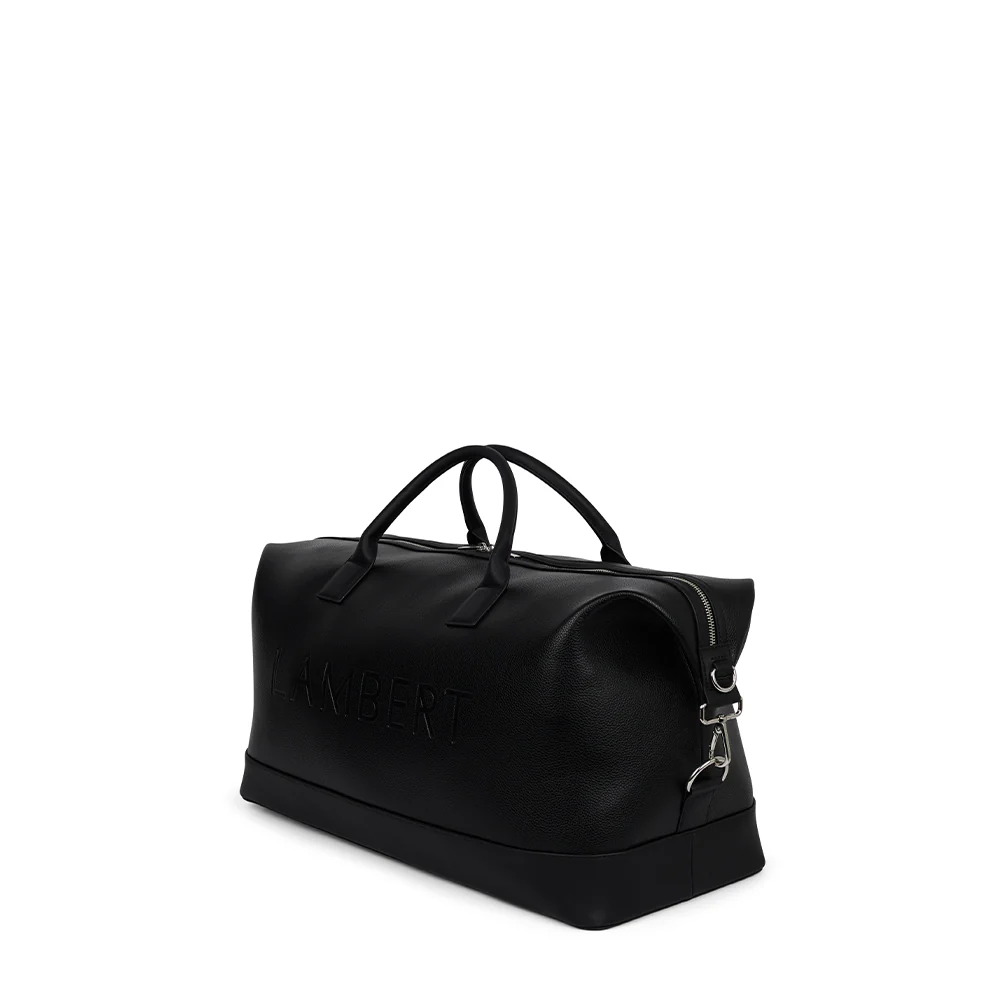The June - Black Vegan Leather Travel Bag