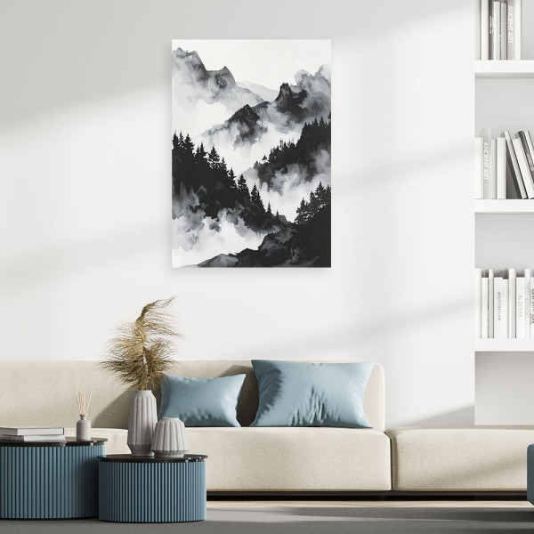 Obraz skandynawski dekoracja do salonu sypialni biura i loftu, Góry 20x30