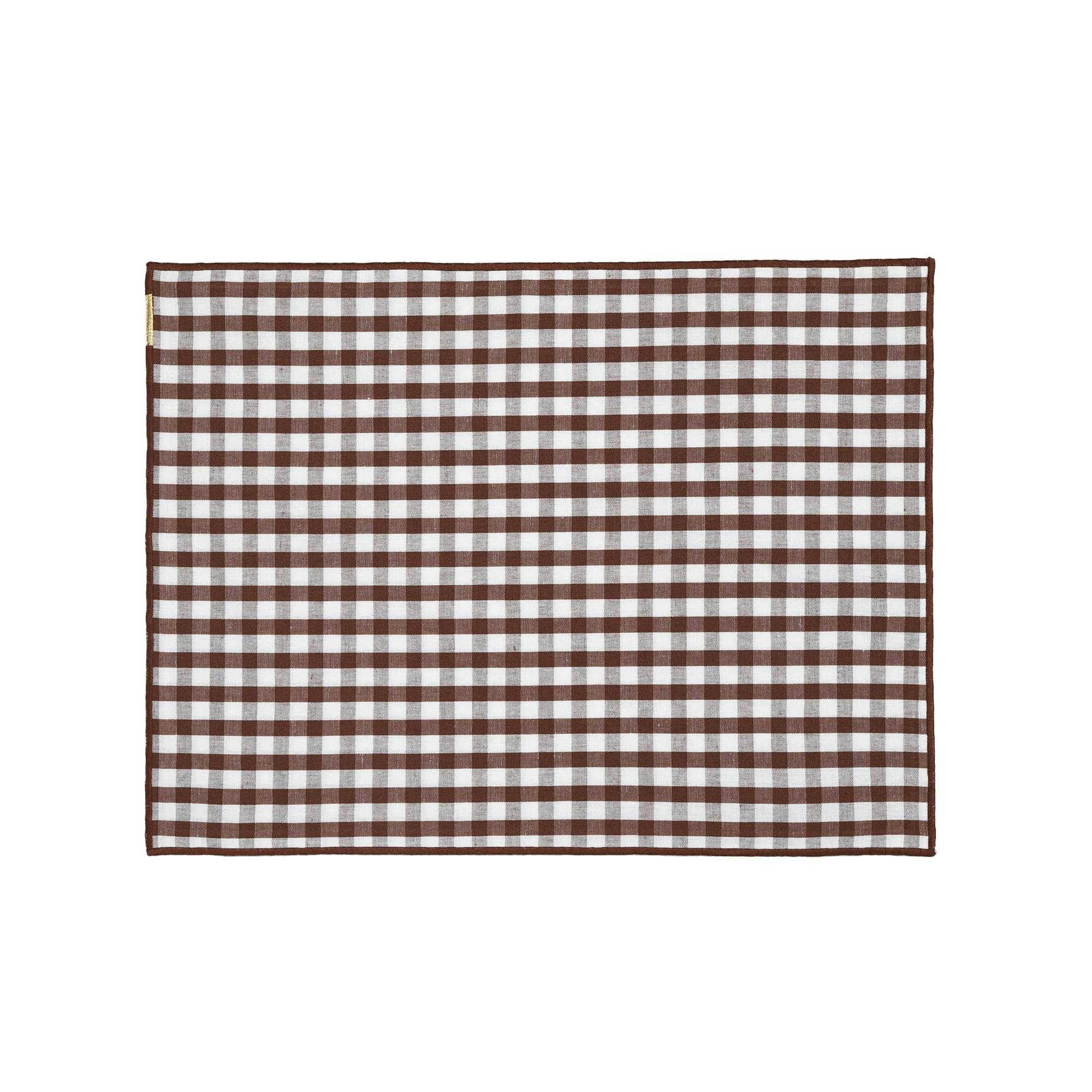 - Sets de table (lot de 2) lin / coton vichy noisette