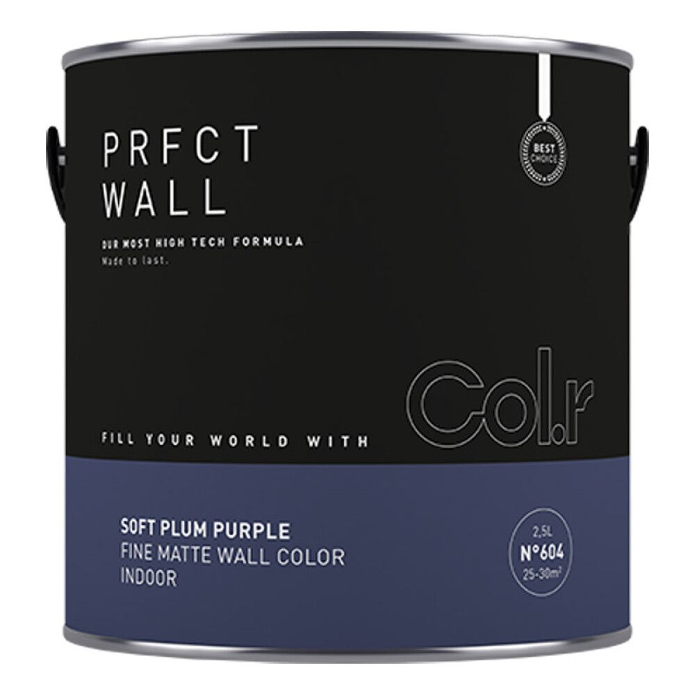 VEGGMALING COL.R PRFCT WALL NO.604 SOFT PLUM PURPLE 2,5L