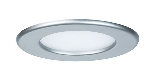 Panneau encastré LED IP44 rond 115mm 6W 390lm 4000K Chrome mat