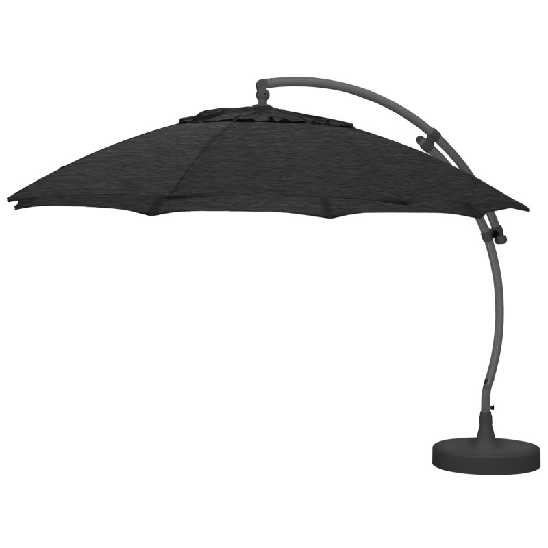 Parasol déporté et inclinable Easy Sun carbone Ø 375 cm SUNGARDEN