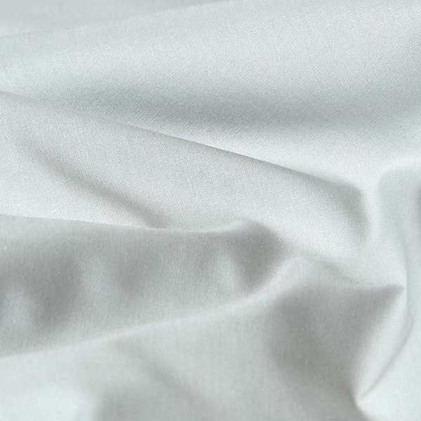 Drap plat uni 100 % coton égyptien 200 fils gris argent, 275x275 cm - HOMESCAPES