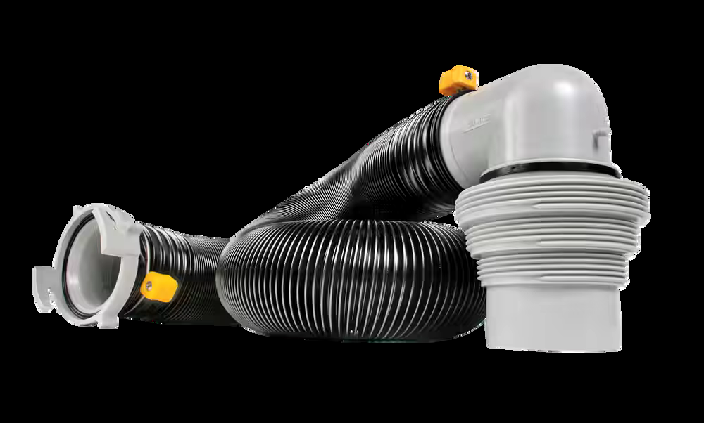 CAMCO 39554 Easy-Slip Ready-to-Use RV Sewer Kit with Shutoff Valve