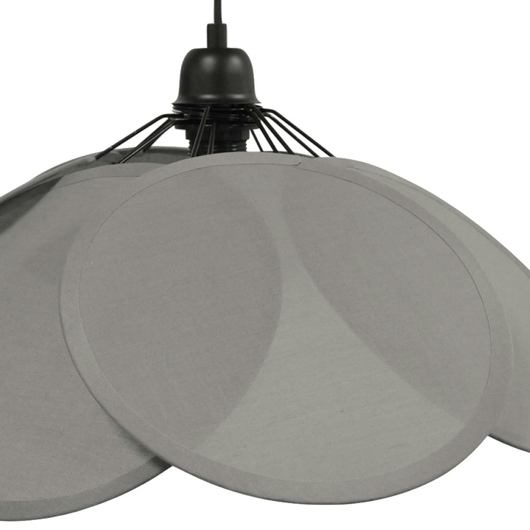 EVASION - Suspension pétale de coton gris anthracite Ø 73 cmxH 50 cm